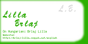 lilla brlaj business card